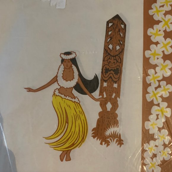 vintage hawaiian girl paper place mats unopened package of 20 tiki aloha… - Picture 2 of 7